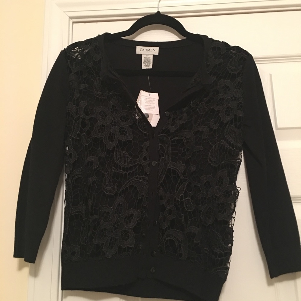 NWT Black Lace Cardigan